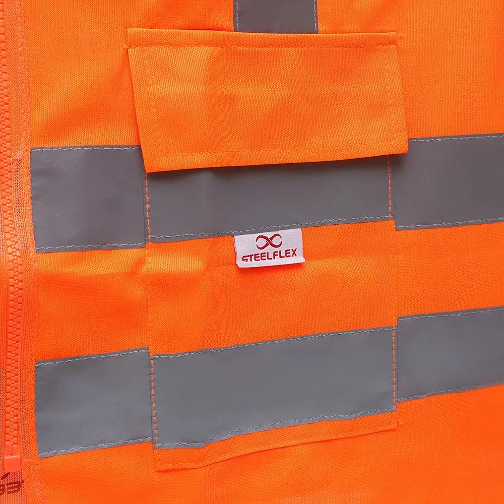 Colete Refletivo 4 Bolsos Liso Laranja (STF-VACL94030) — foto 3