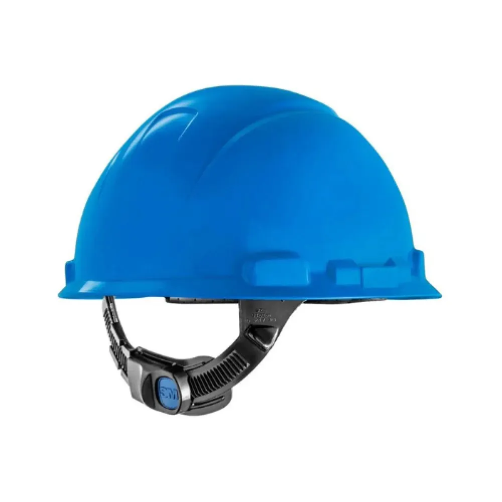 Capacete 3M H-700, suspensão com ajuste fácil, jugular de tecido e aba frontal Azul — foto 1