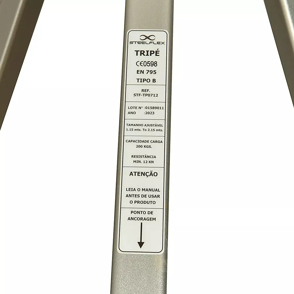 Tripe Para Espaco Confinado - Base Em Corrente Reg 1.15M A 2.15M (STF-TP0712) — foto 4