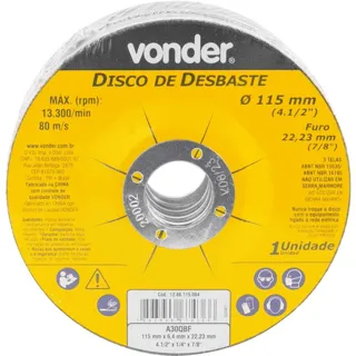 Disco de desbaste 115,0 mm x 6,4 mm x 22,23 mm, DBV — miniatura 2