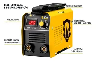 Máquina de solda inversora MMA 120 A, visor digital, 220 V~, MI150D — miniatura 1