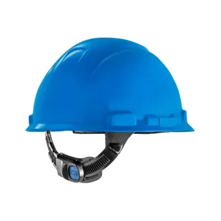 Capacete 3M H-700, suspensão com ajuste fácil, jugular de tecido e aba frontal Azul — miniatura 1