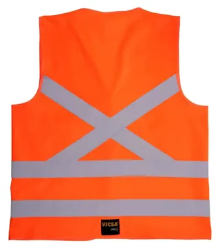 Colete Blusão Laranja1 Bolso com Refletivo (tam. G) — miniatura 2