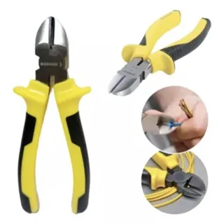 Alicate de corte 6", cabo emborrachado, para eletricista