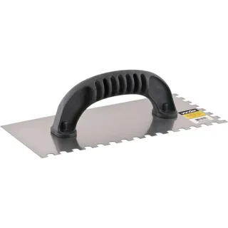 Desempenadeira de aço, dentada, com cabo plástico, 255 mm x 120 mm — miniatura 2