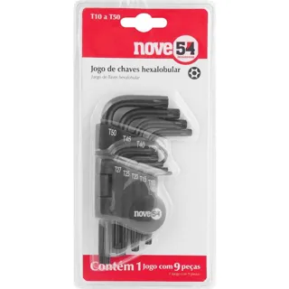 Jogo de chaves hexalobular, T10 a T50, com 9 peças — miniatura 2