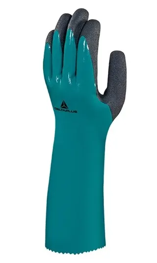 Luva PVCGRIP35 - PVC Química Forro Algodão 35cm